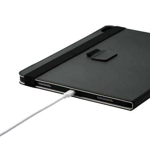 13インチiPad Air(M2)/iPad 第10世代/フラップケース/衝撃ガード/ベルト付/2アングル/軽量/ブラック