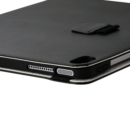13インチiPad Air(M2)/iPad 第10世代/フラップケース/衝撃ガード/ベルト付/2アングル/軽量/ブラック