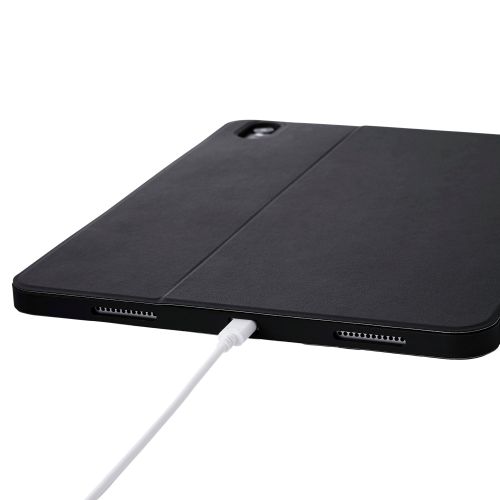 13インチiPad Air(M2)/フラップケース/衝撃吸収/ApplePencil収納/スリープ対応/ブラック