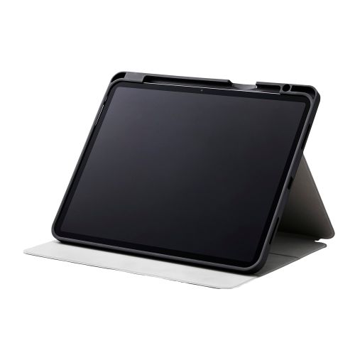 13インチiPad Air(M2)/フラップケース/衝撃吸収/ApplePencil収納/スリープ対応/ブラック