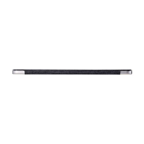 13インチiPad Air(M2)/フラップケース/薄型軽量/ファブリック/背面クリア/2アングル/ブラック
