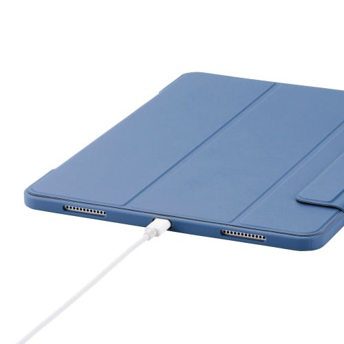 13インチiPad Air(M2)/フラップケース/薄型軽量/背面クリア/フレームカラー/ブルーグレー