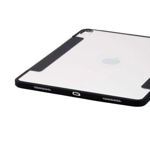 13インチiPad Air(M2)/フラップケース/薄型軽量/背面クリア/フレームカラー/ブラック