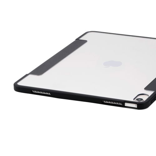 13インチiPad Air(M2)/フラップケース/薄型軽量/背面クリア/フレームカラー/ブラック