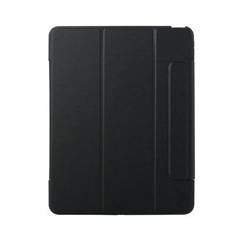 13インチiPad Air(M2)/フラップケース/薄型軽量/背面クリア/フレームカラー/ブラック