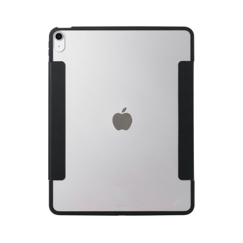 13インチiPad Air(M2)/フラップケース/薄型軽量/背面クリア/フレームカラー/ブラック