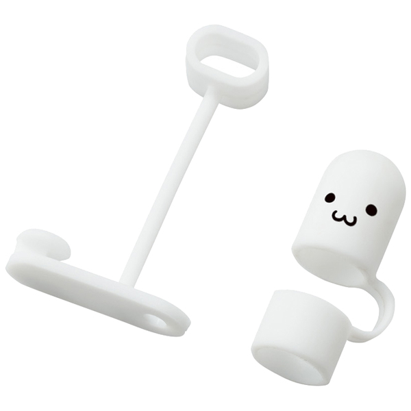 アップルペンシル専用充電アダプタ用紛失防止キャップ/ホワイトフェイス