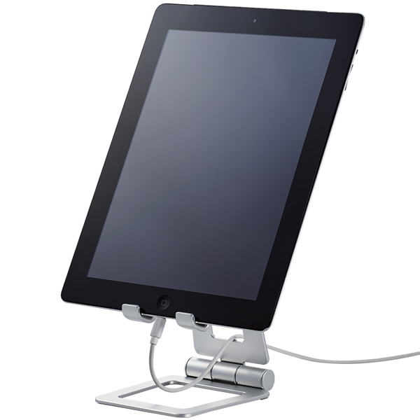 タブレット用スタンド/アルミスタンド/角度調節可能/シルバー