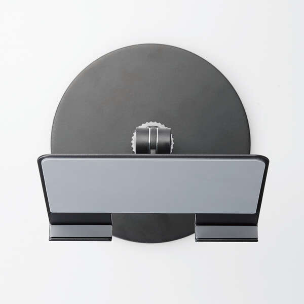 タブレット用スタンド/プットタイプ/伸縮アーム/卓上/ブラック