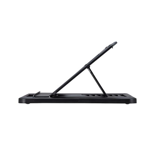 タブレット用スタンド/ドローイング/タイピング/角度調節可能/ブラック