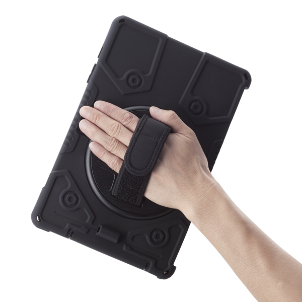 Surface Go 2用フルプロテクトケース/ショルダーベルト付/スタンド付/ブラック