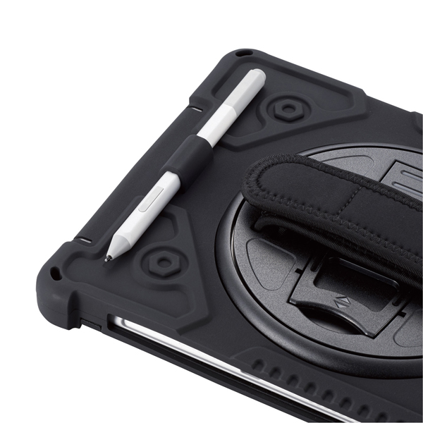 Surface Go 2用フルプロテクトケース/ショルダーベルト付/スタンド付/ブラック