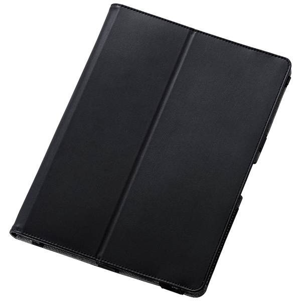 Surface Go 2用フラップカバー/ソフトレザー/2アングル/軽量/ブラック