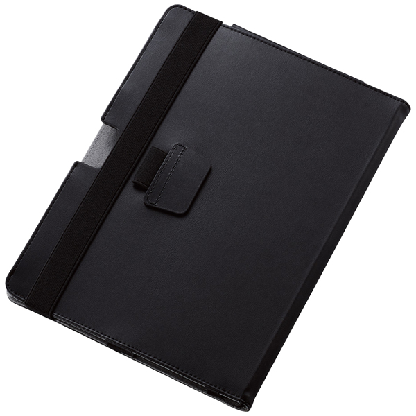 Surface Go 2用フラップカバー/ソフトレザー/2アングル/軽量/ブラック
