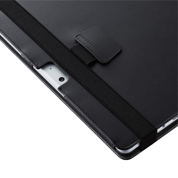Surface Go 2用フラップカバー/ソフトレザー/2アングル/軽量/ブラック