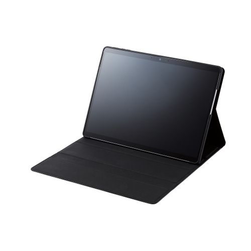 Surface Pro 9用ソフトレザーケース/フリーアングル/タッチペン収納/キーボード対応/ブラック