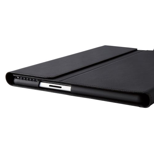 Surface Pro 9用ソフトレザーケース/フリーアングル/タッチペン収納/キーボード対応/ブラック