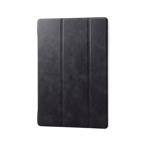 dtab d-51C用フラップケース/背面クリア/ソフトレザー/2アングル/ブラック