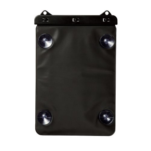タブレット防水ケース/IPX8/お風呂/壁付け吸盤付/8.9～13inch/ブラック