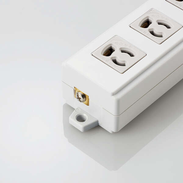 法人用タップ/ロング型/3P8口/2P1口/2m/抜け止め/手元一括スイッチ/RoHS指令準拠/ライトグレー