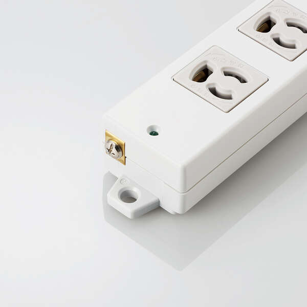 法人用タップ/ロング型/3P6口/5m/抜け止め/過電流ブレーカー/RoHS指令準拠/ライトグレー