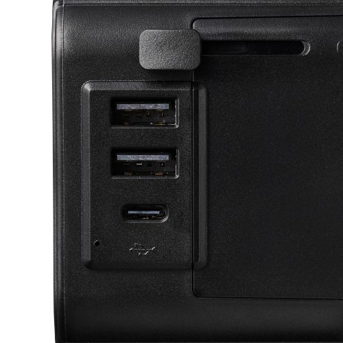海外用マルチ変換アダプタ/AタイプBFタイプOタイプSEタイプ/出力15W/USB-C×1/USB-A×2/ブラック