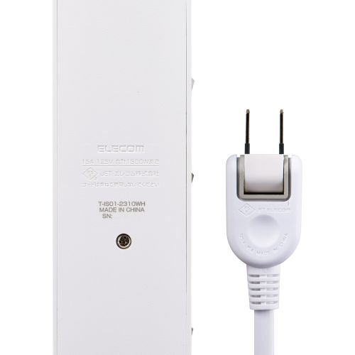 個別スイッチタップ/雷サージ付き/ホコリシャッター付き/3個口/1m/ホワイト