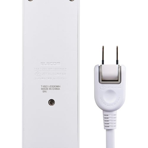 個別スイッチタップ/雷サージ付き/ホコリシャッター付き/3個口/3m/ホワイト