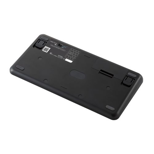 キーボード/Bluetooth/メンブレン式/コンパクト/Caps Lock機能無効化スイッチ搭載/抗菌/ブラック