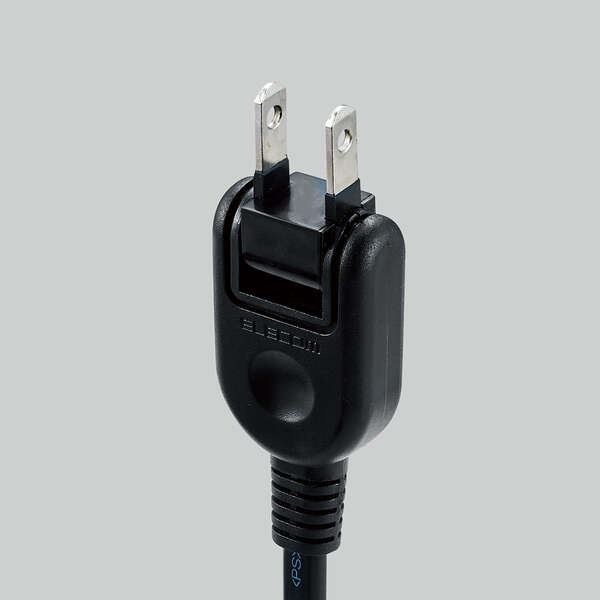 クリップタップ/雷サージ付/ホコリシャッター付/3個口/スイングプラグ/2.5m/ブラック