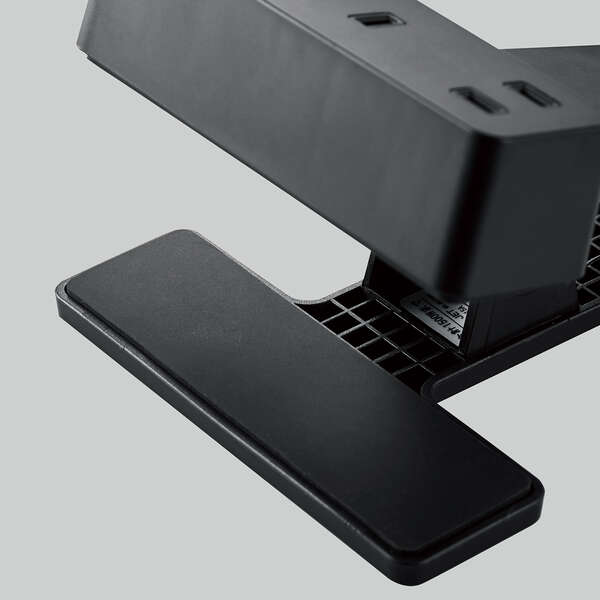 クリップタップ/雷サージ付/ホコリシャッター付/3個口/スイングプラグ/2.5m/ブラック