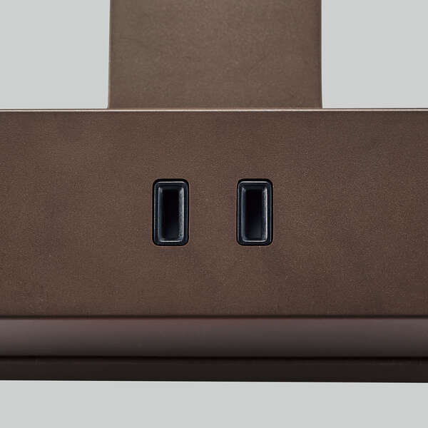 クリップタップ/雷サージ付/ホコリシャッター付/3個口/スイングプラグ/2.5m/ブラウン