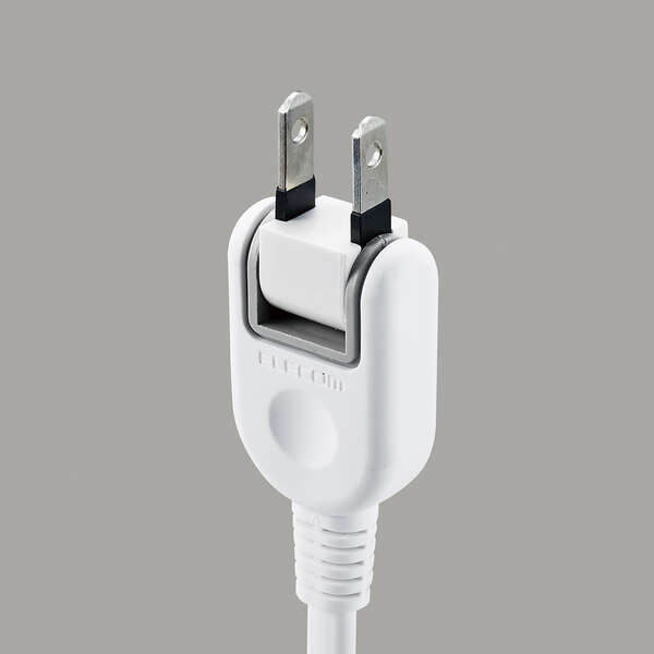 クリップタップ/雷サージ付/ホコリシャッター付/3個口/スイングプラグ/2.5m/ホワイト