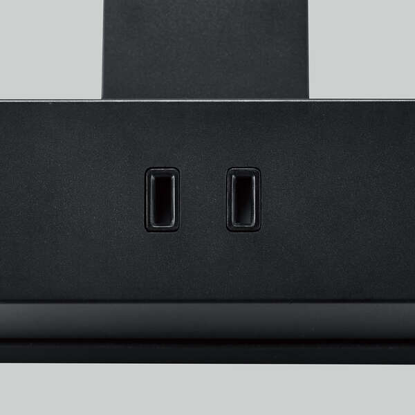 クリップタップ/雷サージ付/ホコリシャッター付/3個口/スイングプラグ/5.0m/ブラック