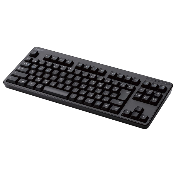 Bluetoothミニキーボード/メンブレン式/スタンド付き/マルチペアリング対応/ブラック