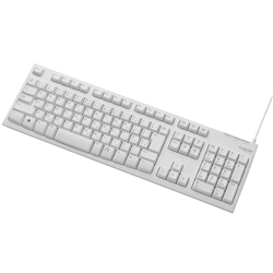 メンブレン式キーボード/108キー/USB/Lサイズ/1000万回高耐久/ホワイト