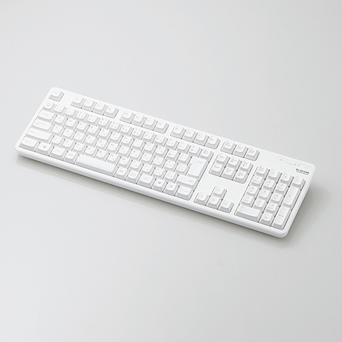 無線キーボード/メンブレン式/フルサイズ/ホワイト
