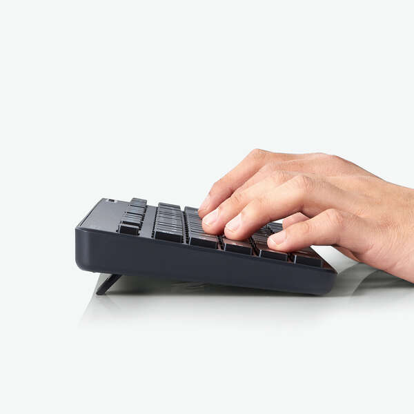 無線キーボード＆マウス/薄型/メンブレン式/抗菌/コンパクトサイズ/ブラック