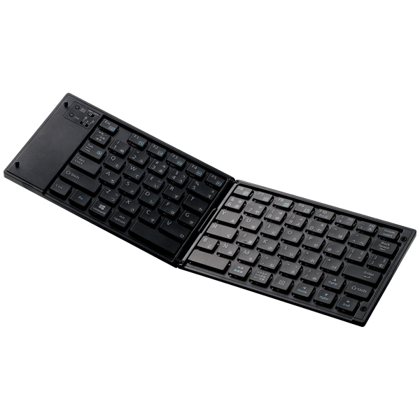 Bluetoothキーボード/折りたたみタイプ/マルチペアリング対応/ブラック