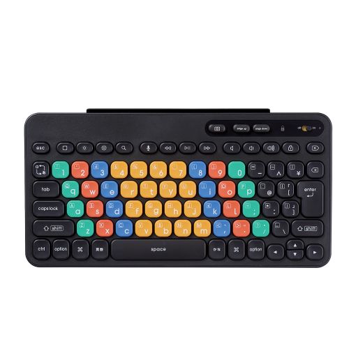 パソコン学習用キーボード/KEY PALETTO/Bluetooth/iPadOS/iOS用/メンブレン式/ミニサイズ/抗菌/ブラック