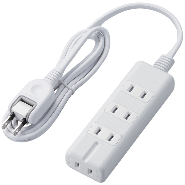 磁石タップ/4個口(内3ピン1)/1m/ホワイト