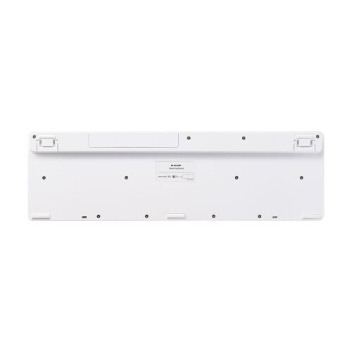 キーボード/無線2.4GHz/静音/フルサイズ/メンブレン式/ホワイト