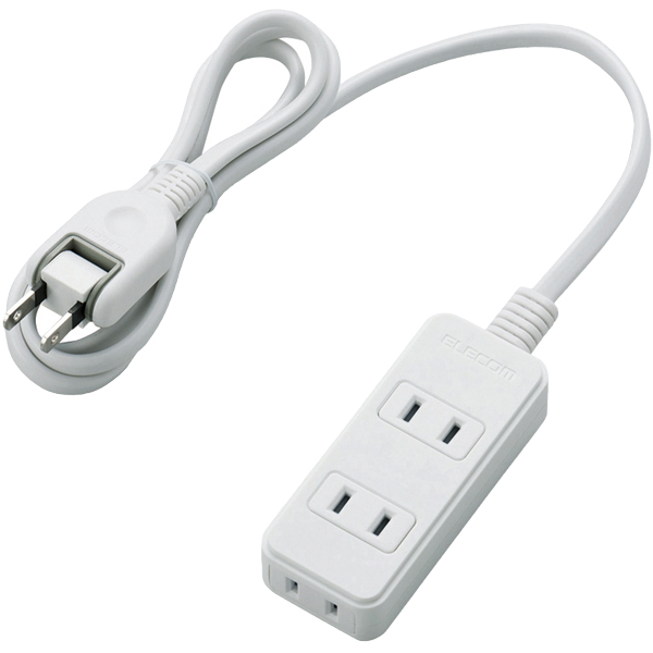 スイングプラグタップ/雷ガード/3個口/1m/ホワイト