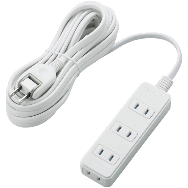 シャッタータップ/雷ガード/4個口/5m/ホワイト