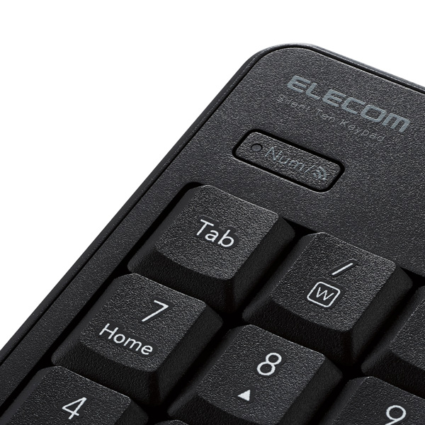 テンキーパッド/Bluetooth/静音設計/抗菌/ブラック