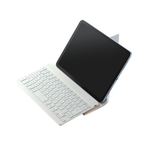 Bluetoothミニキーボード/Slint/超薄型/パンタグラフ式/保護ケース付/マルチペアリング/ホワイト