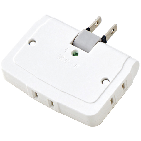 コーナータップ/雷ガード/3個口/ホワイト