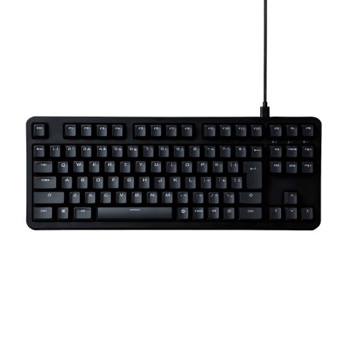 ゲーミングキーボード/V custom/有線/着脱式/メカニカル/ネオクラッチキーキャップ/テンキーレス/スピードリニア(銀軸)/ブラック