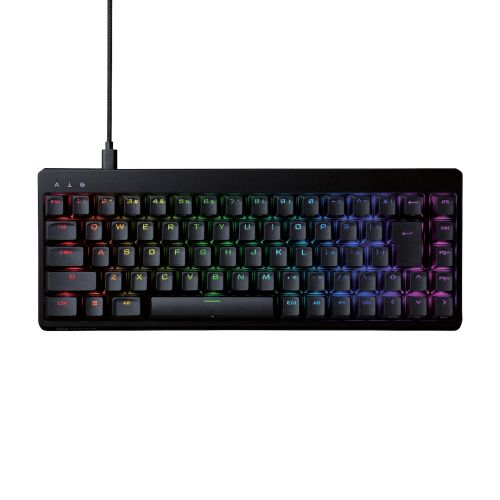 ゲーミングキーボード/V custom/有線/着脱式/メカニカル/ネオクラッチキーキャップ/テンキーレス/65％サイズ/スピードリニア(銀軸)/RGB/ブラック