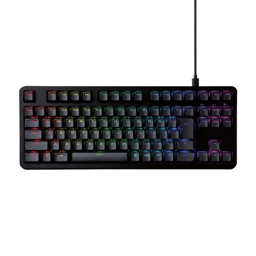 ゲーミングキーボード/V custom/有線/着脱式/メカニカル/ネオクラッチキーキャップ/テンキーレス/スピードリニア(銀軸)/RGB/ブラック